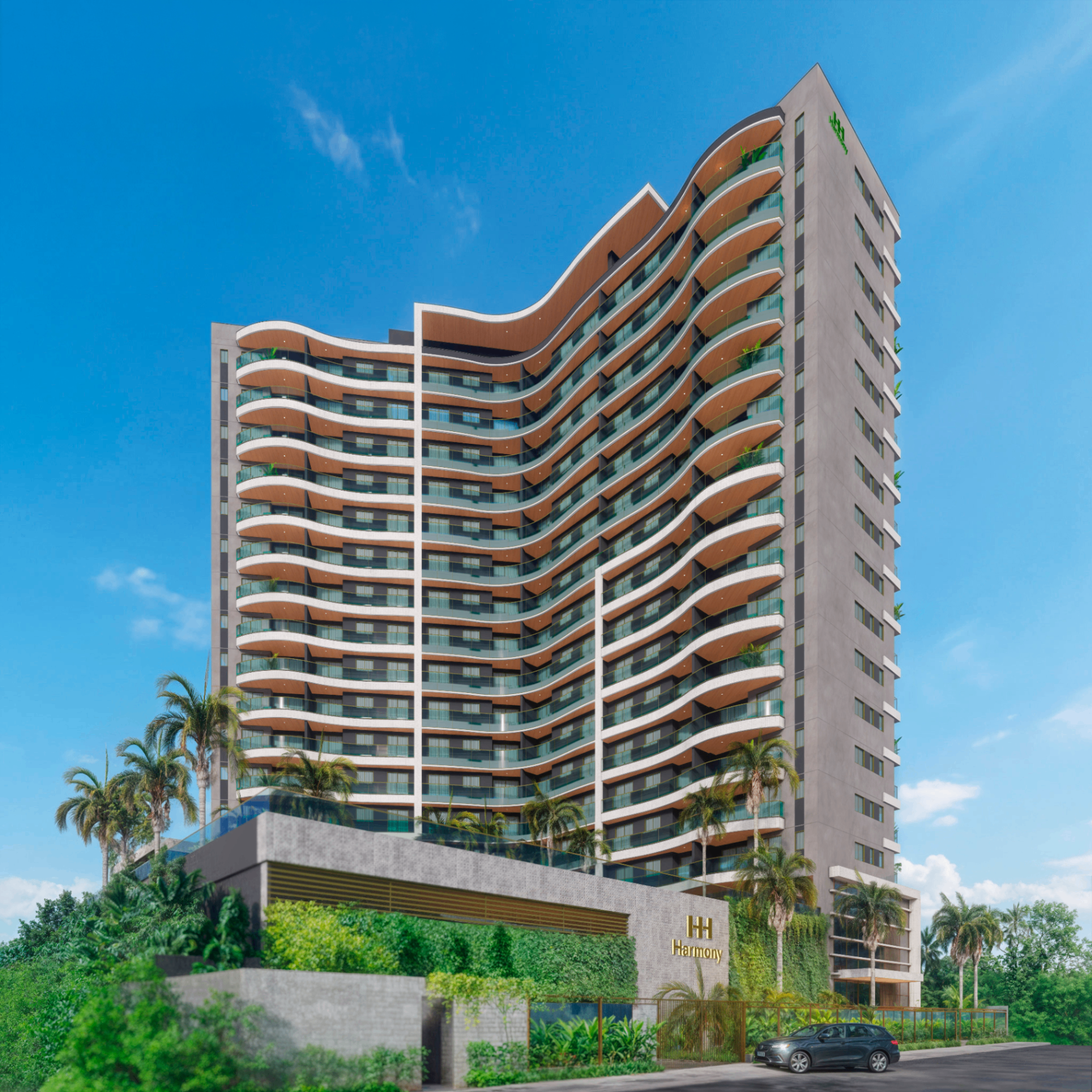 Torre residencial La Vie vista da rua